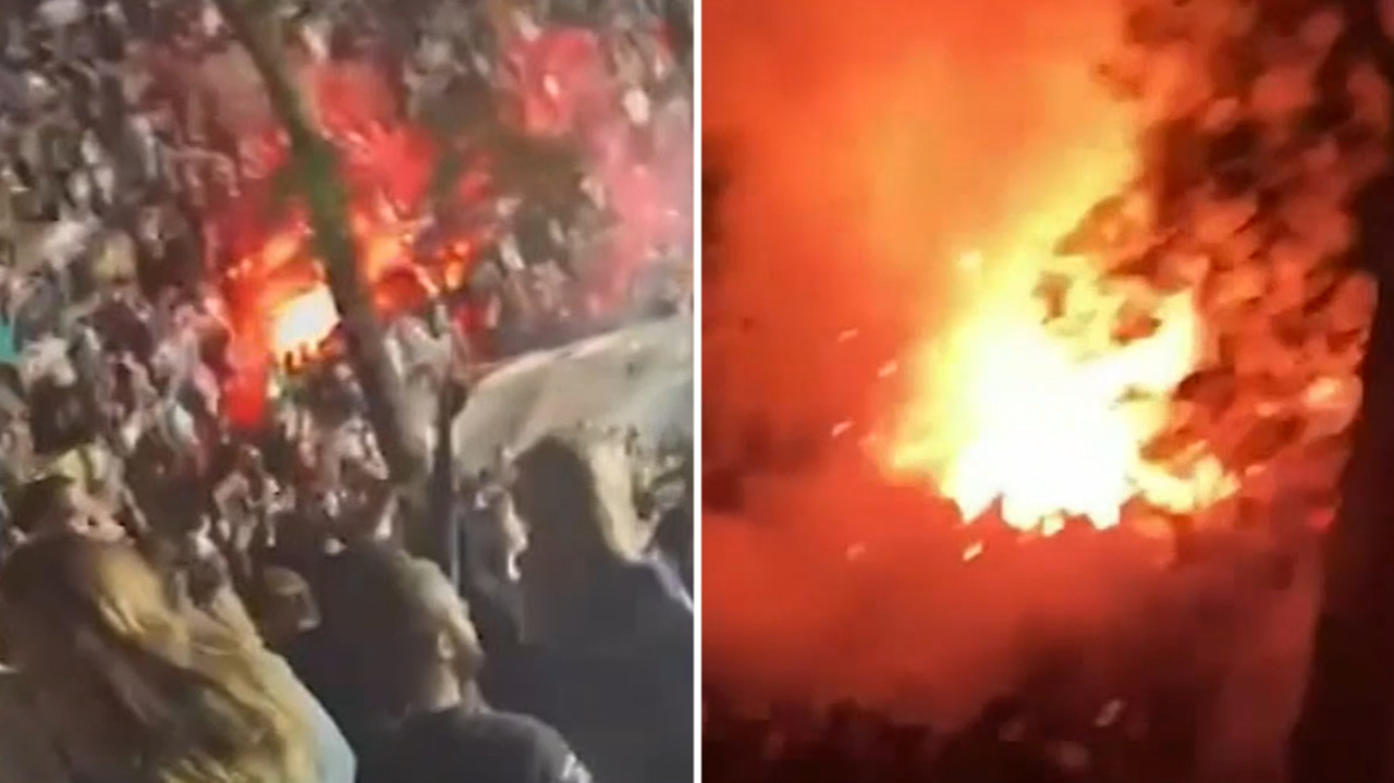 Flare thrown into crowd at Perth festival