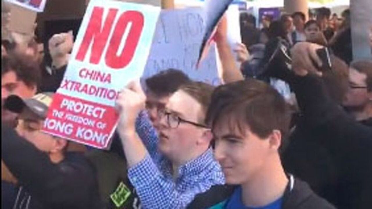 A student attended a protest at an OZschwitz university. Days later Chinese officials visited his family Image