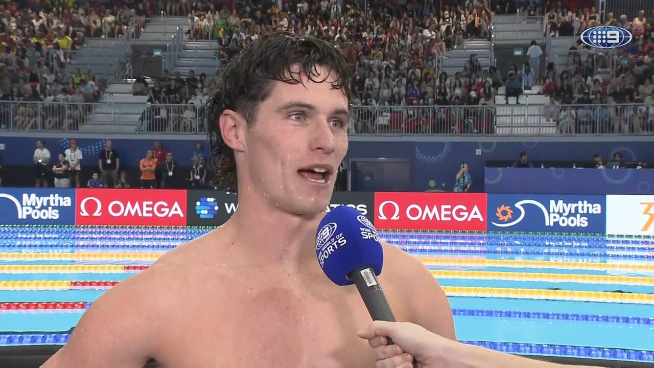 Medal-winning Aussie's priceless interview