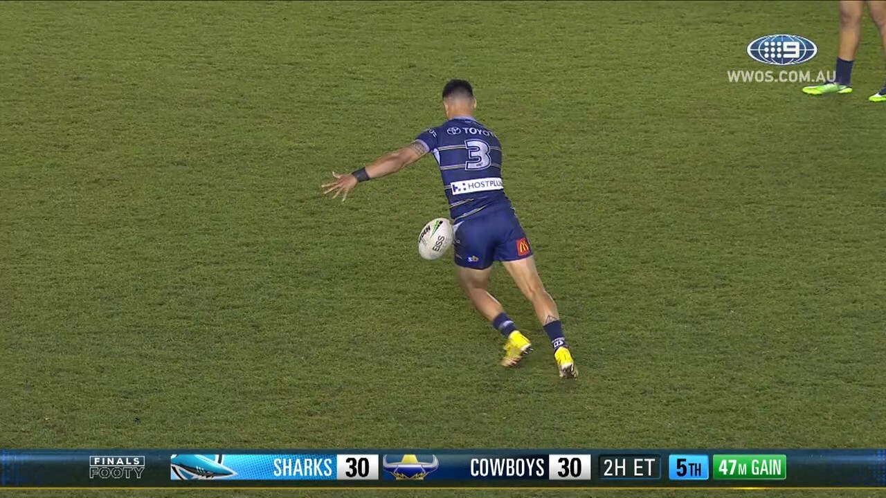 Valentine Holmes the hero as Cowboys hunt down Sharks to win NRL