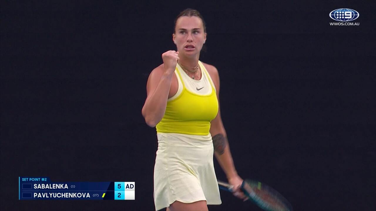Sabalenka wins set in style