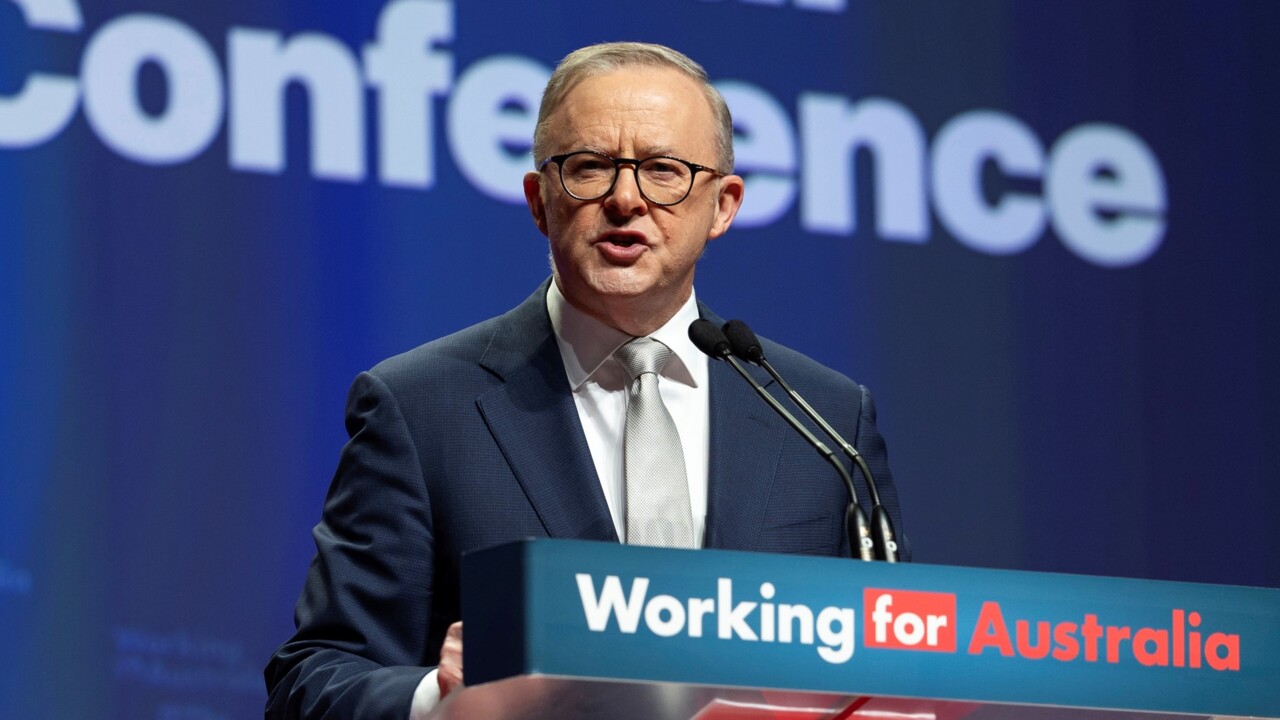 Anthony Albanese addresses Labor's national conference