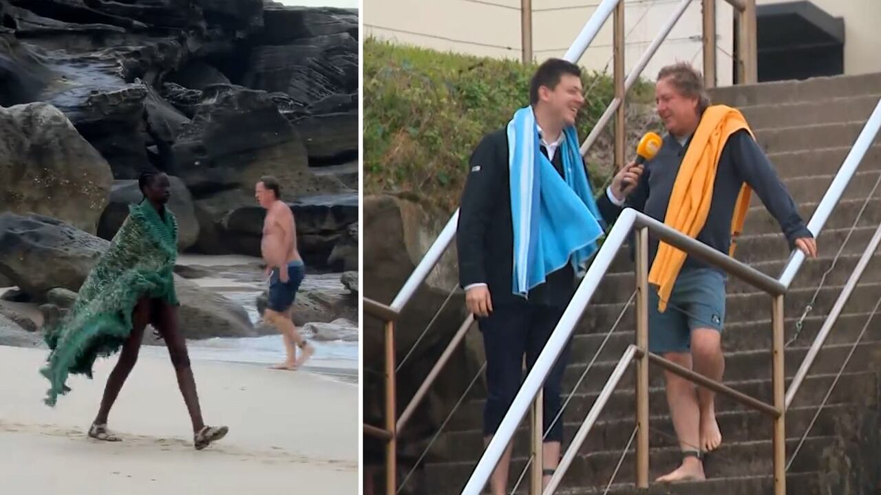 Beachgoer Accidentally Crashes Runway At Australia Fashion Week: 