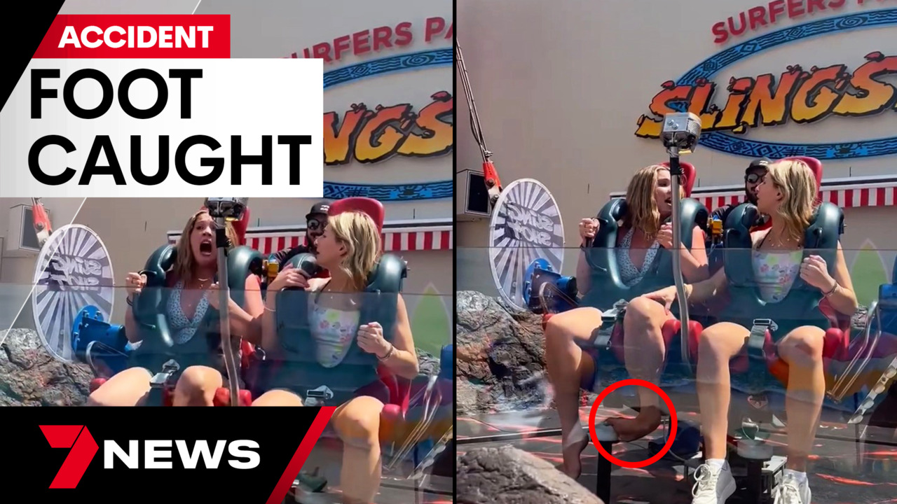 Melbourne woman shares the shocking moment her foot gets caught on a Gold  Coast amusement ride