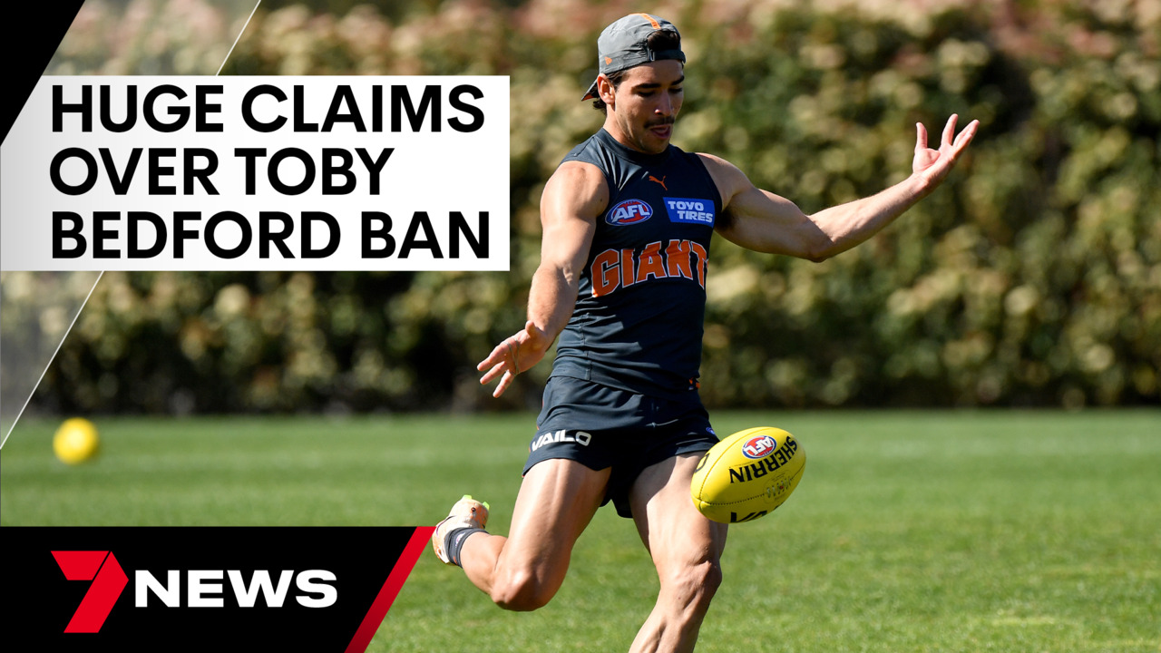 Sydney, Australia. 04th June, 2023. Toby Bedford of the GWS Giants gets  ready to kick the ball during the AFL Round 12 match between the GWS Giants  and the Richmond Tigers at