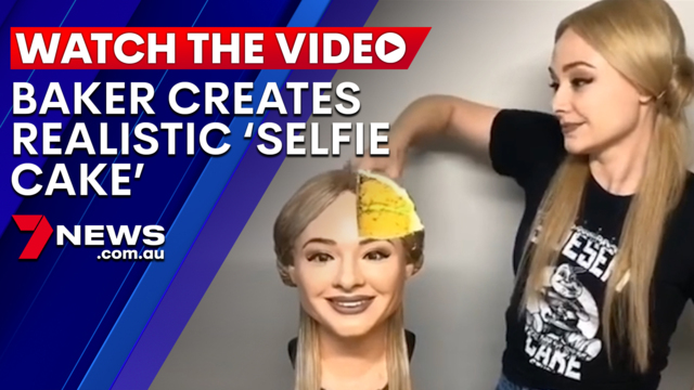 Baker creates super realistic 'selfie-cake' and then cuts it open
