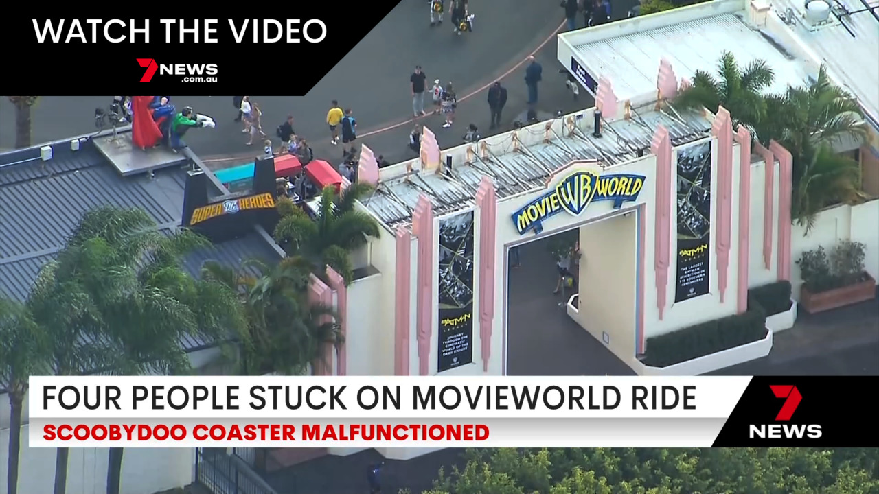 Four people rescued from rollercoaster at Movie World on the Gold