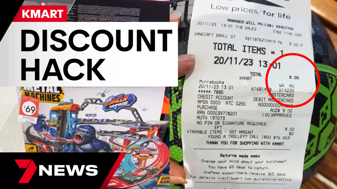 Kmart shopper's TikTok about frustrating discovery under blue price  sticker: 'Isn't that illegal