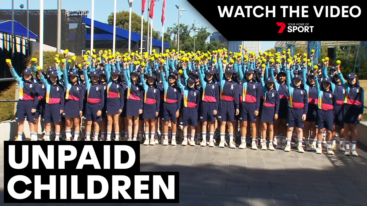 Anger grows over disgusting treatment of ballkids at Australian Open 2023 as unpaid work comes under fire 7NEWS