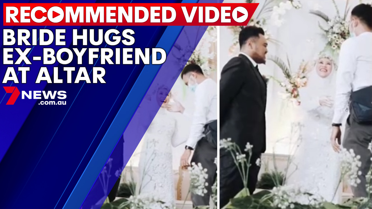 Bride hugs ex-boyfriend at altar