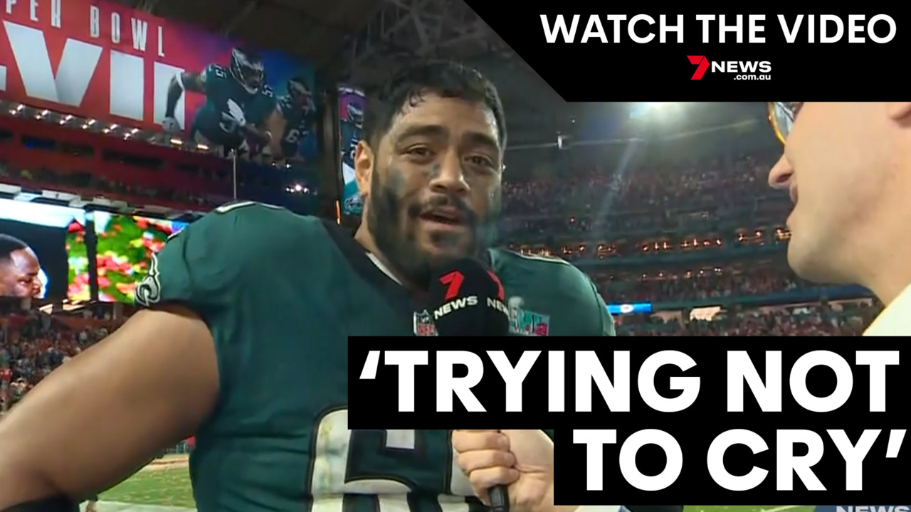 The heartwarming bromance between Jordan Mailata and 'Fat Batman' Jason  Kelce ahead of Super Bowl