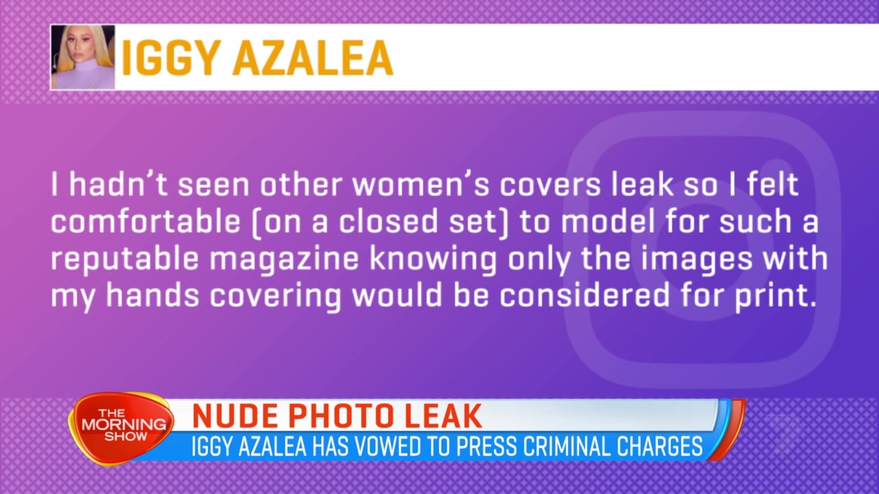 Iggy Azalea speaks out after nude photo leak