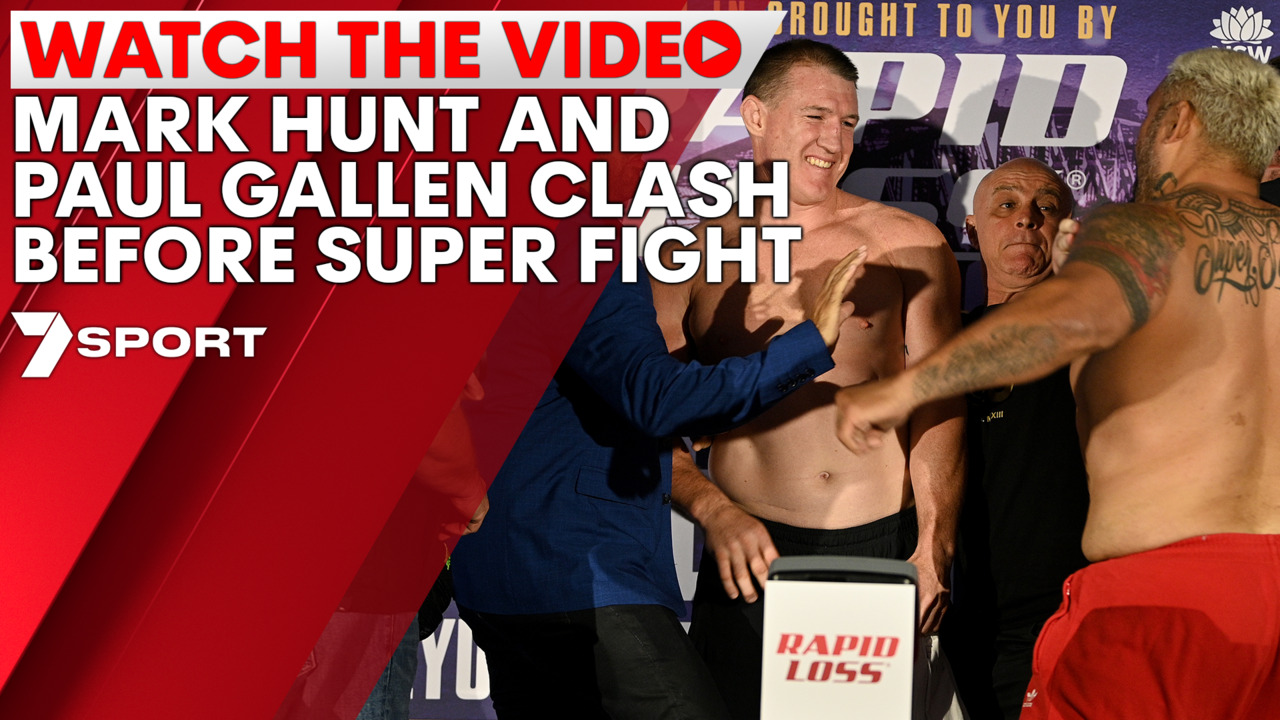 Sydney Super Fight Mark Hunt and Paul Gallen press conference cancelled 7NEWS