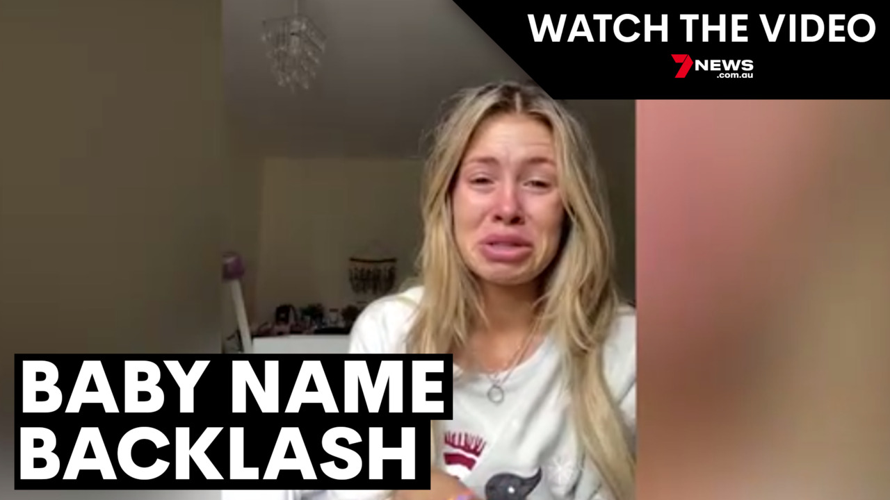 Influencer cries over baby name backlash