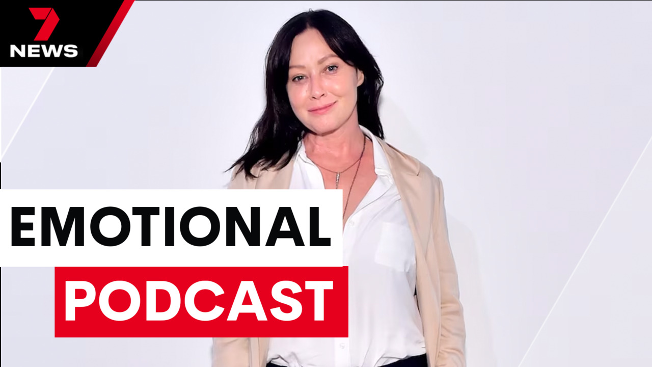 Shannen Doherty breaks down in emotional podcast moment