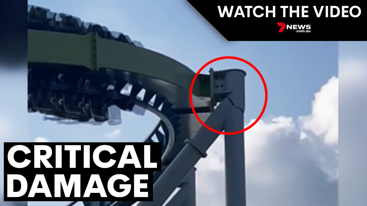 Roller coaster shut down after huge crack discovered