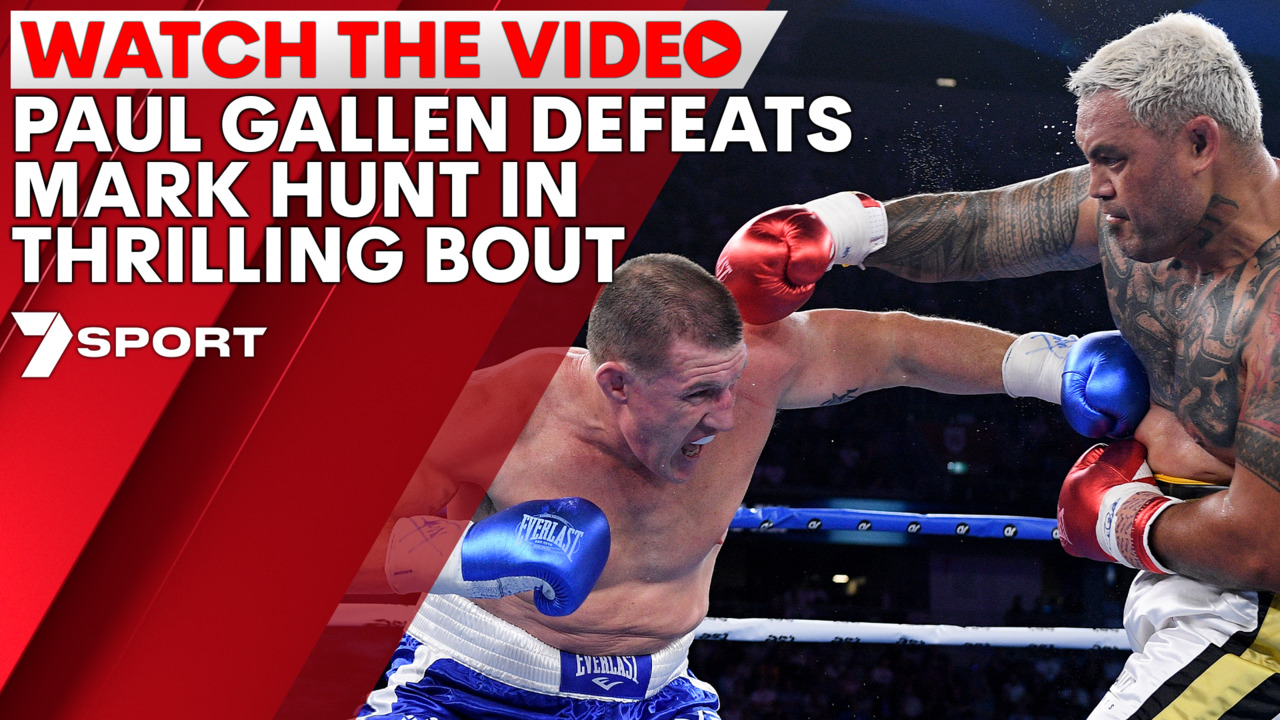 Sydney Super Fight Gallen keeps unbeaten boxing record intact in epic showdown with Hunt 7NEWS