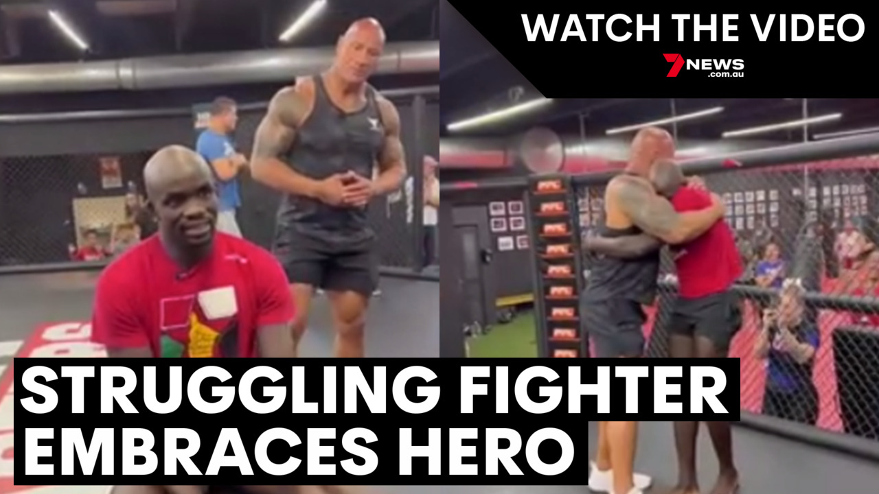 Watch Dwayne 'The Rock' Johnson's reaction to incredible UFC knockout