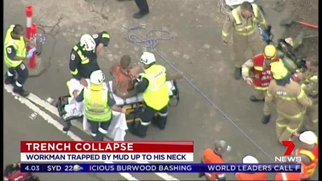 Man buried to his neck in Melbourne trench collapse | The West Australian