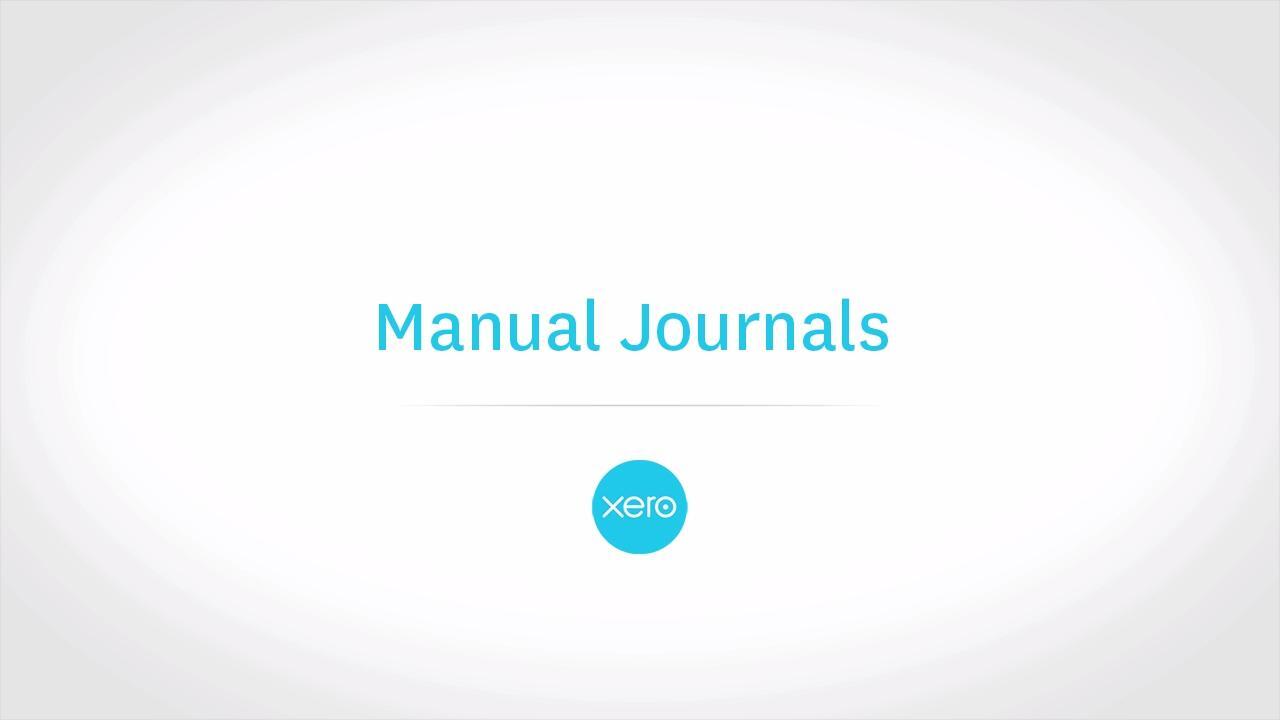 Manual Journals in Xero Xero TV