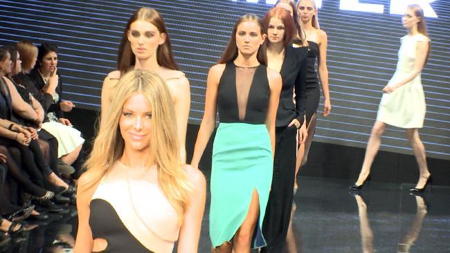 Laura Dundovic hits Myer fashion launch in stunning silver strapless