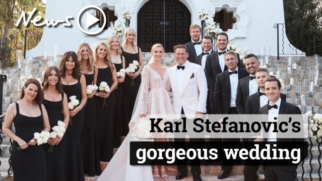 Karl Stefanovic Jasmine Yarbrough Wedding Bride Stuns In Risque Gown