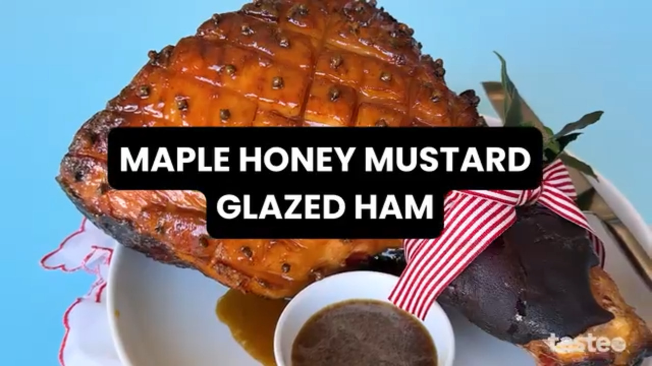 Maple honey mustard glazed ham recipe