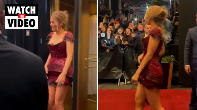 blake lively in red dress Blake Lively Wears Red Corset Mini Dress to Met Gala 2022 After Party