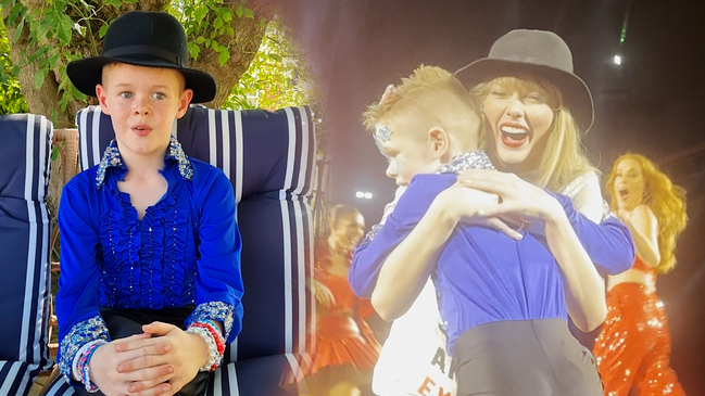 Taylor Swift gifts 9yo fan hat on stage at Sydney Eras Tour