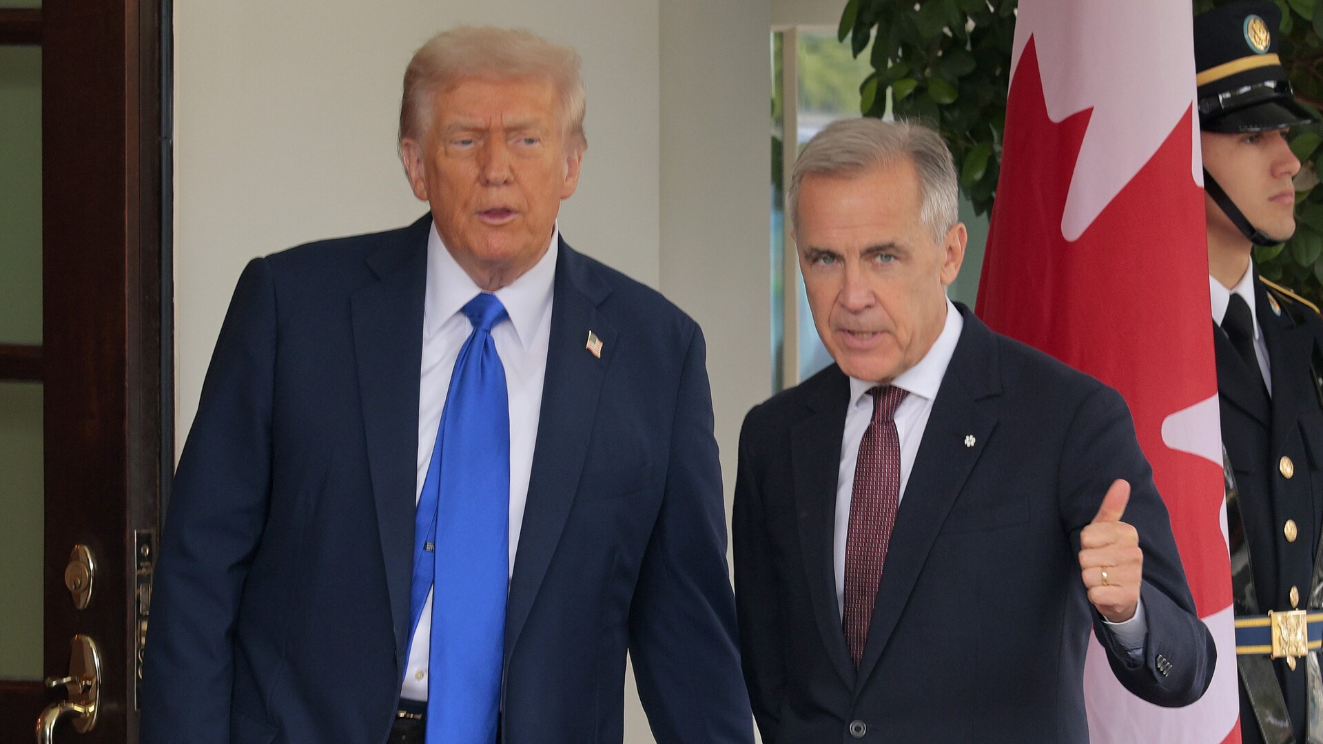 Donald Trump hosts Mark Carney at the White House
