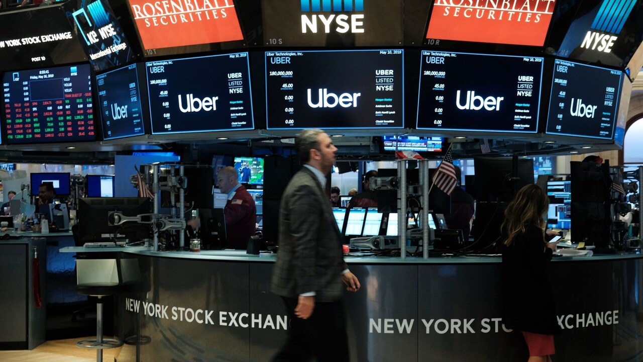 Uber closes down on initial day of trading