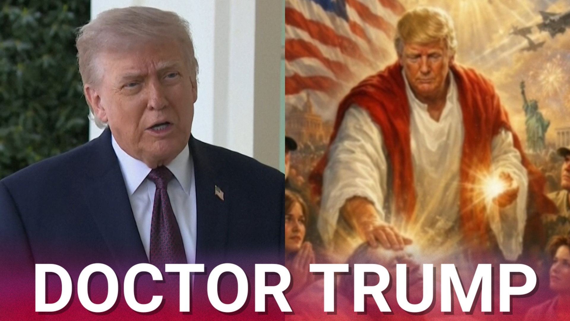 ‘I make people better’: Trump claims he depicted himself as a doctor in AI  image