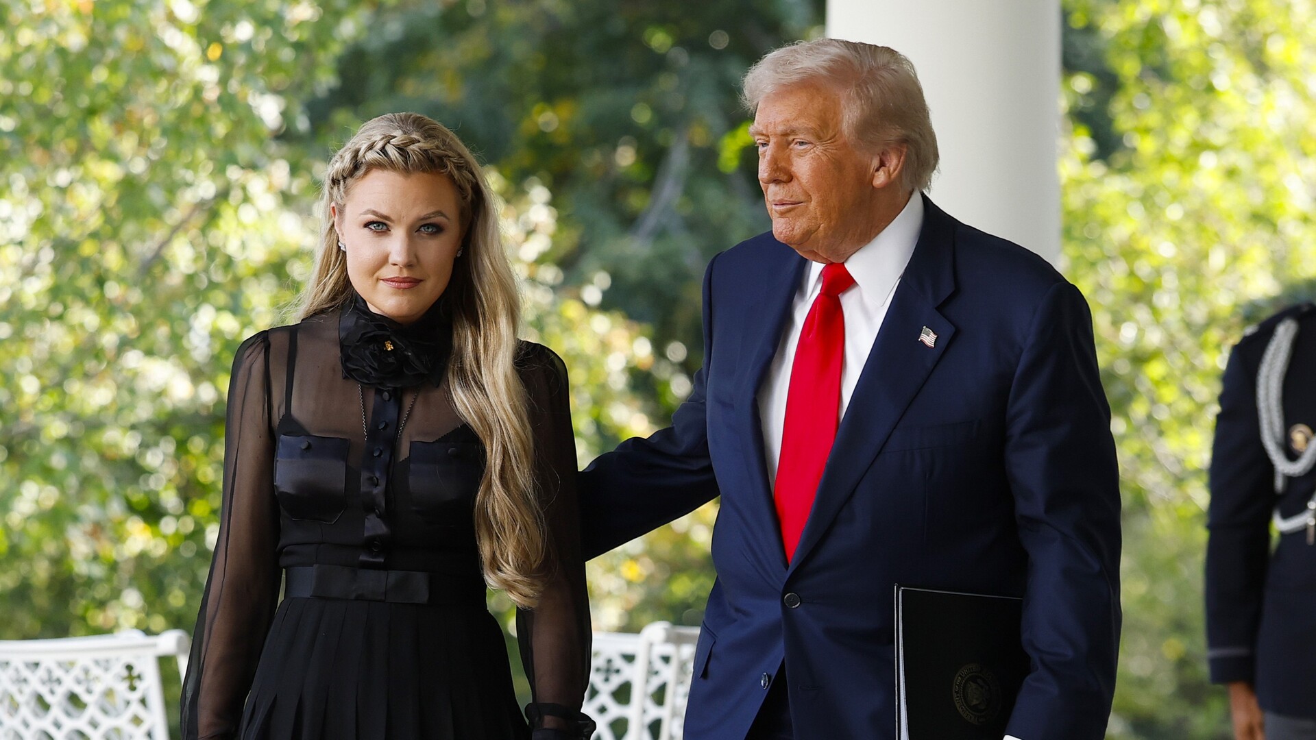 erika kirk black dress medal of freedom This week was full of moments Ill never forget. Walking, in awe, with Erika Kirk up to the White House for Charlie birthday and her receiving the National Medal of Freedom in his honor left a mark on