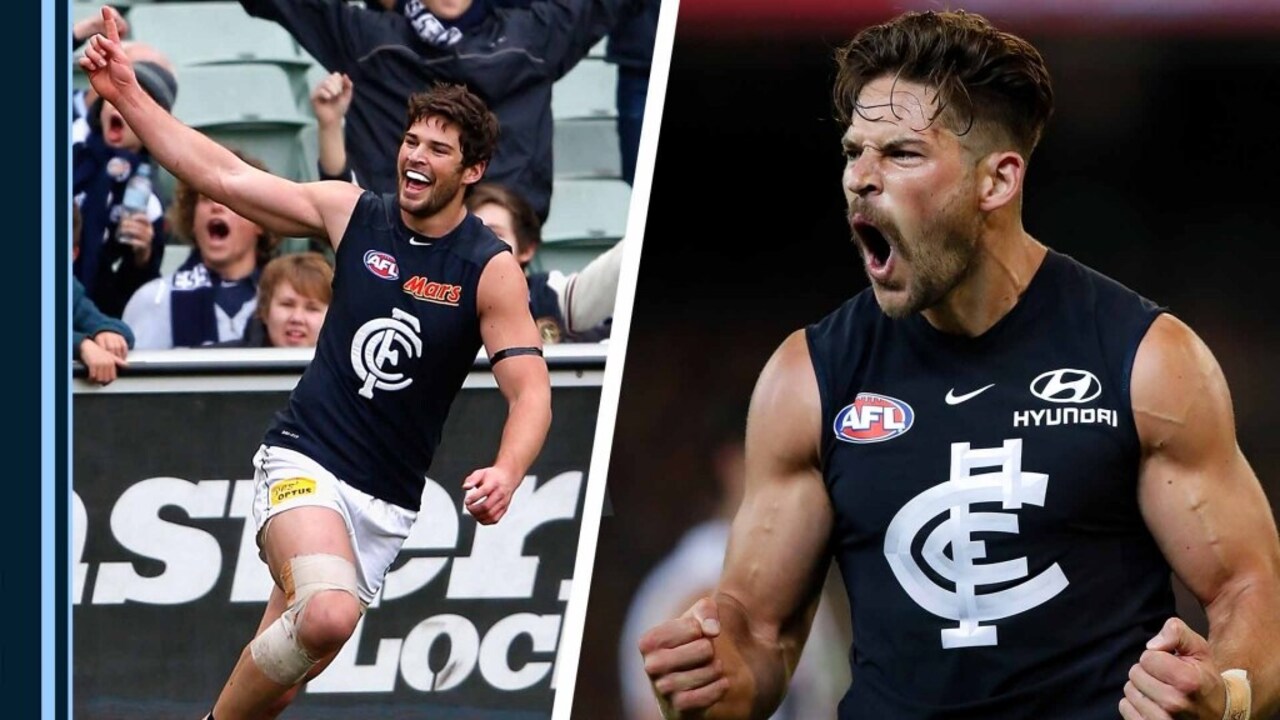 Levi Casboult of the Blues reacts after missing goal in the last quarter  during the Round 12 AFL match between the Carlton Blues and the GWS Giants  at Etihad Stadium in Melbourne, Sunday, June 11, 2017. (AAP Image/Julian  Smith Stock Photo - Alamy