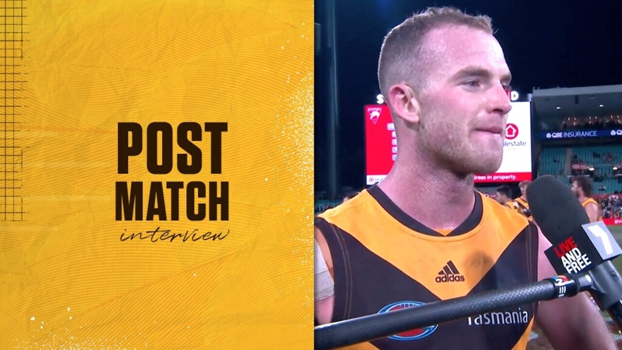 R13 Tom Mitchell with Channel 7 Post Match