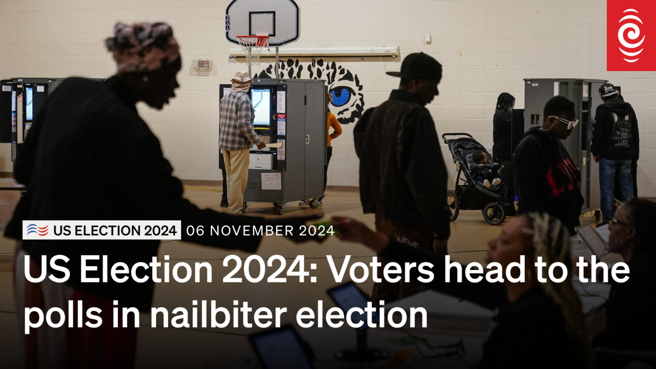 美国民众前往投票站，特朗普与哈里斯谁将成为下一任美国总统？ | RNZ News