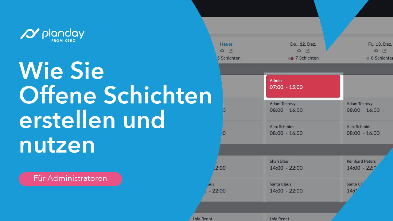 Planday Tutorials Deutsch