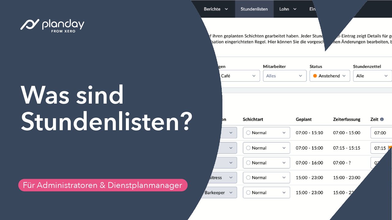 Was ist - Planday tutorials - Deutsch