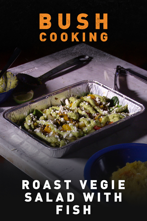 Roast Vegie Salad with Fish