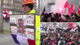 Thousands of French workers in mass protest over plans to raise retirement age