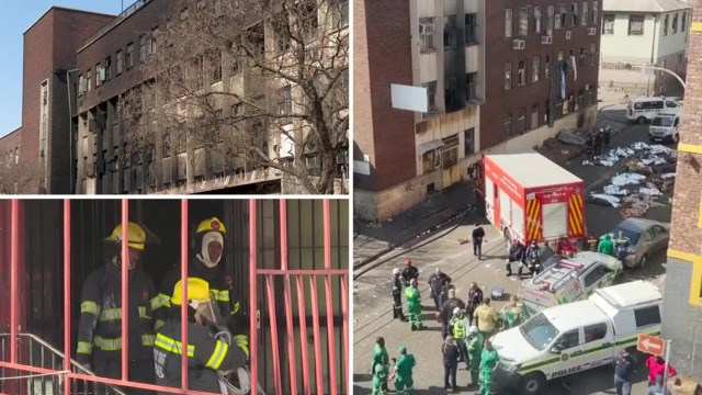 Toddler thrown from burning building in South Africa after looters