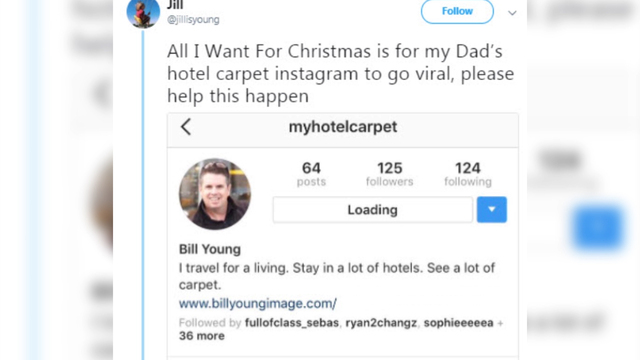 this dad s hotel carpet instagram account is everything and it has the sweetest backstory 9travel - loading instead of follow in instagram