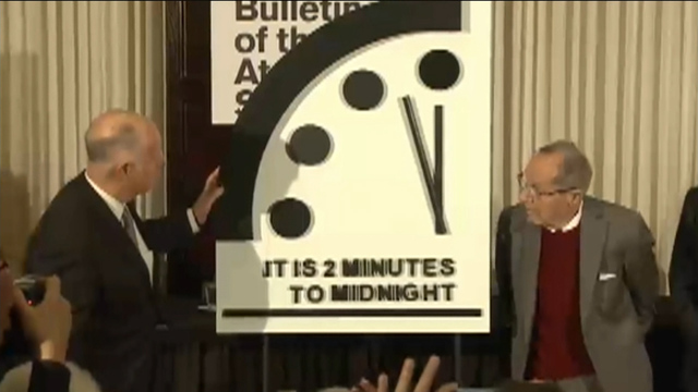 Doomsday Clock Remains At Two Minutes To Midnight For Second Year Running