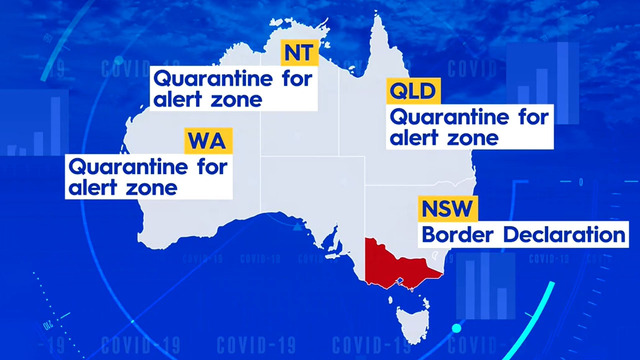 Coronavirus Border Restrictions State By State Border Measures After New Local Covid 19 Case In Victoria Guide [ 360 x 640 Pixel ]