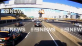 Dashcam vision captures moment plane crashes and fireball erupts from Melbourne DFO