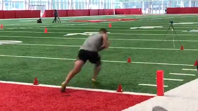 Mike Weber Officially Runs a 4.47 Second 40-Yard Dash at the NFL Combine