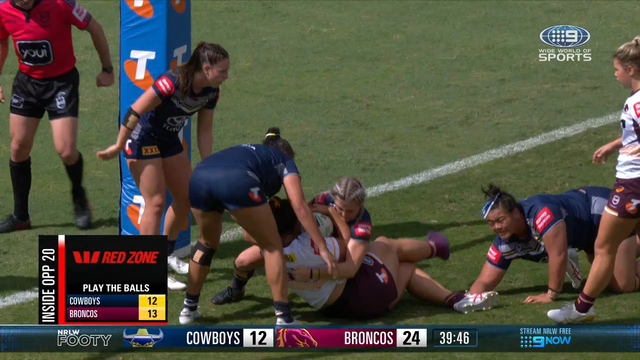 Mele Hufanga scores four as Broncos hammer NRLW Cowboys