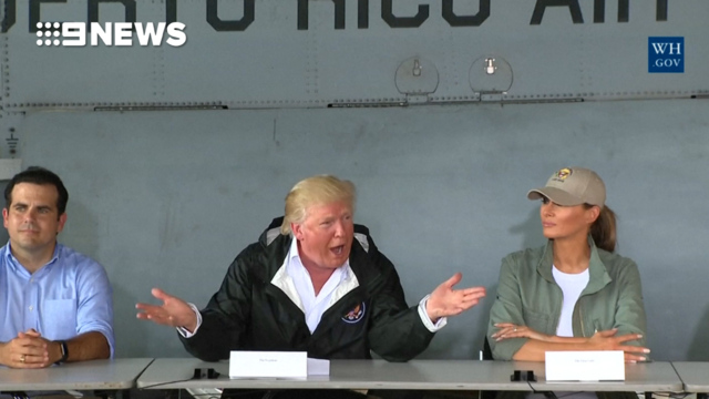 9RAW: Trump says Puerto Rico has thrown US budget "out of whack"