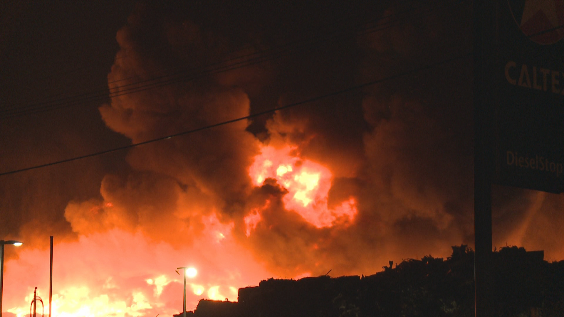 Fire trucks break down at Christchurch scrap yard inferno