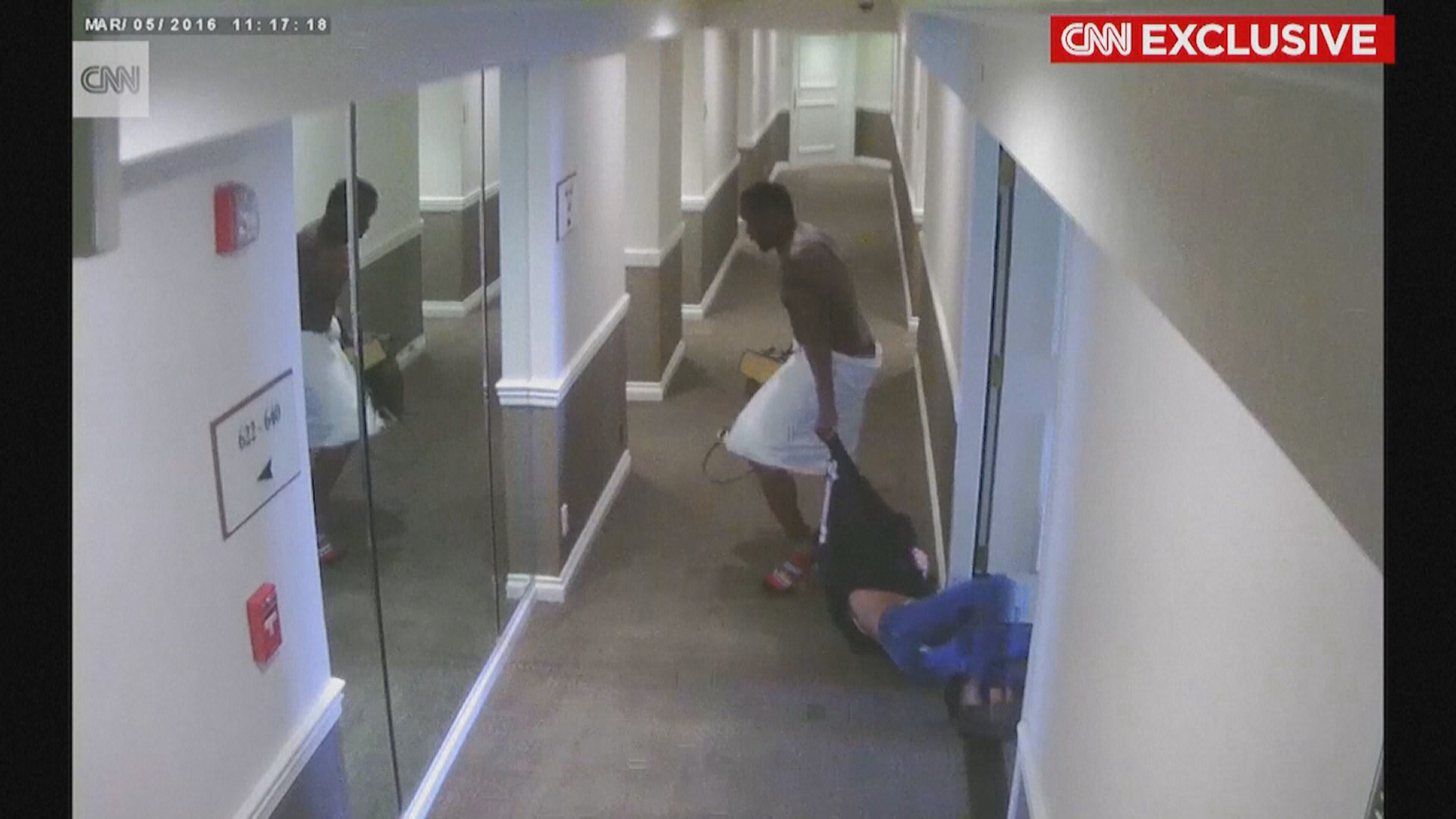 Video appears to show Diddy attacking Cassie in hotel hallway